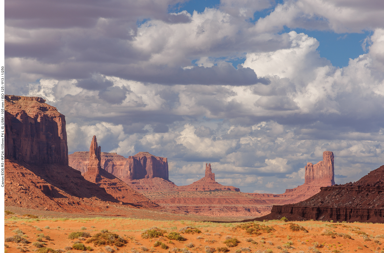 Die im Englischen Butte genannten Spitzkuppen inspirierten zu charakteristischen Eigennamen wie Elephant Butte, Camel Butte, Three Sisters oder Totem Pole (Totempfahl). Die bekanntesten sind die beiden Mitten Buttes (mitten engl. für ‚Fausthandschuh‘) und der Merrick Butte