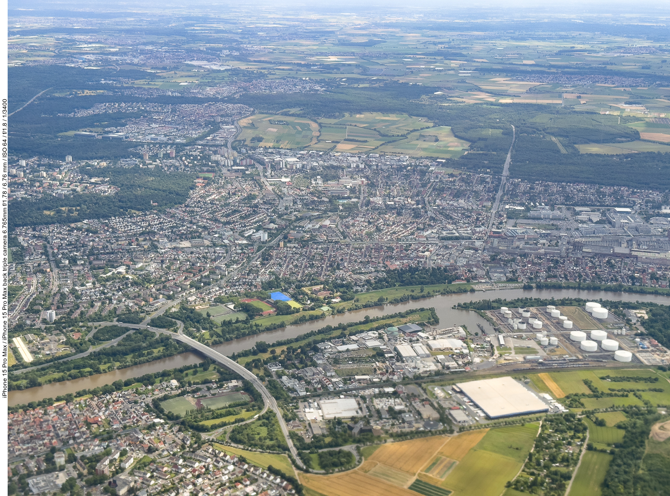 Blick aus dem Fenster kurz nach dem Start