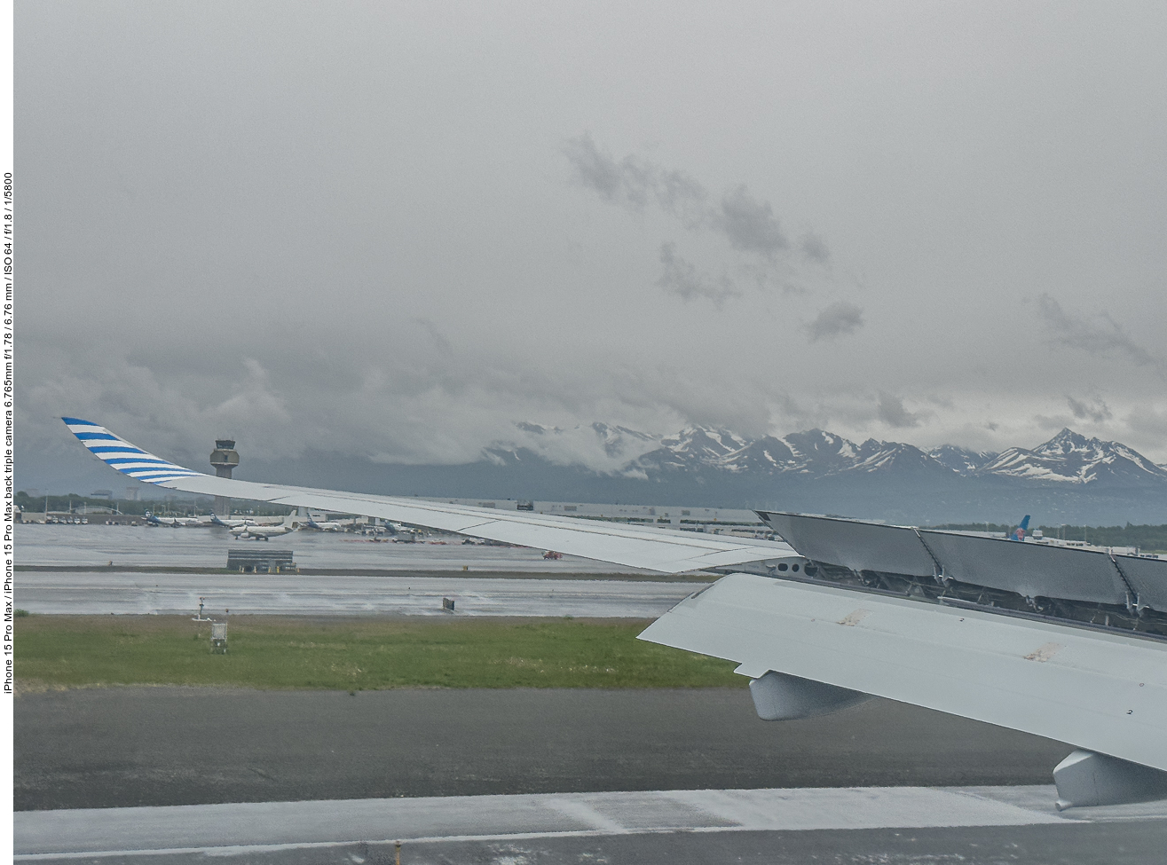 Landeanflug in Anchorage kurz vor dem touch down