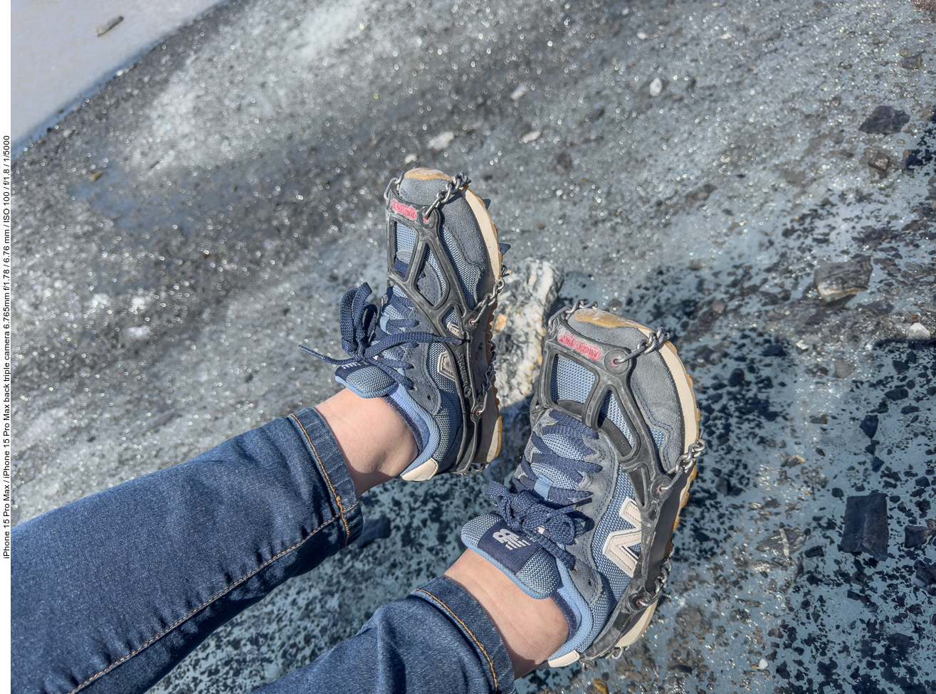 ... müssen wir Spikes unter die Schuhe schnallen