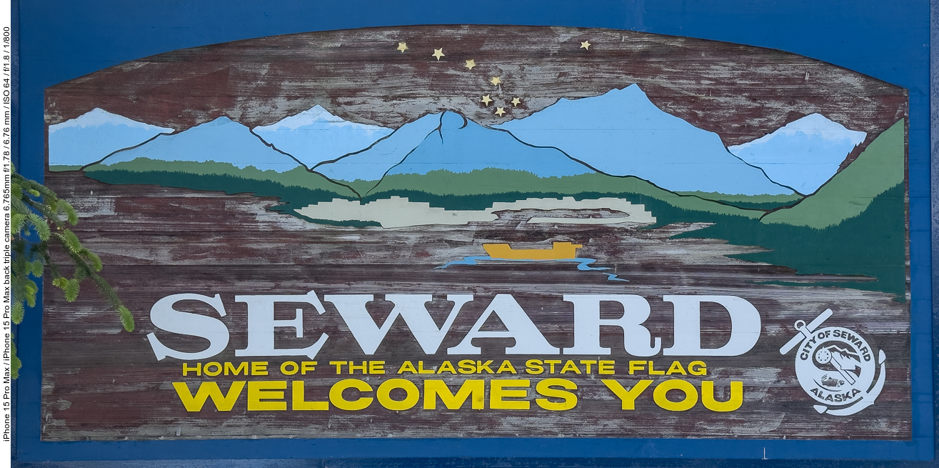 Seward ist die Heimat der Alaskanischen Flagge