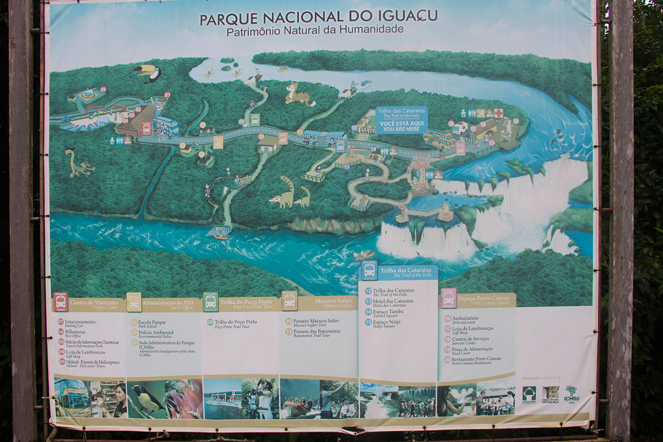 Wege durch den Iguaçu-National Park auf der brasilianischen Seite 