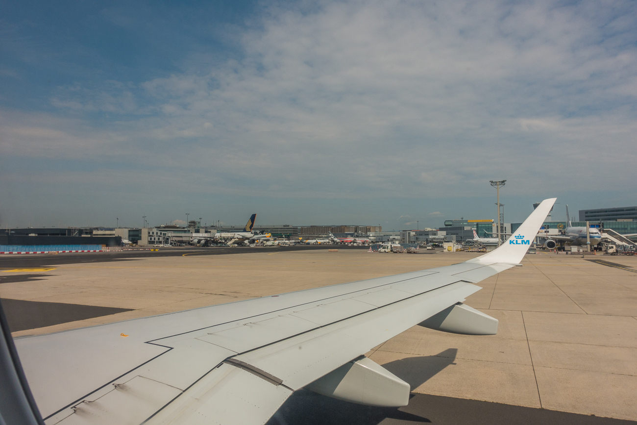 Blick aus der Embraer 175 von Frankfurt nach Amsterdam 