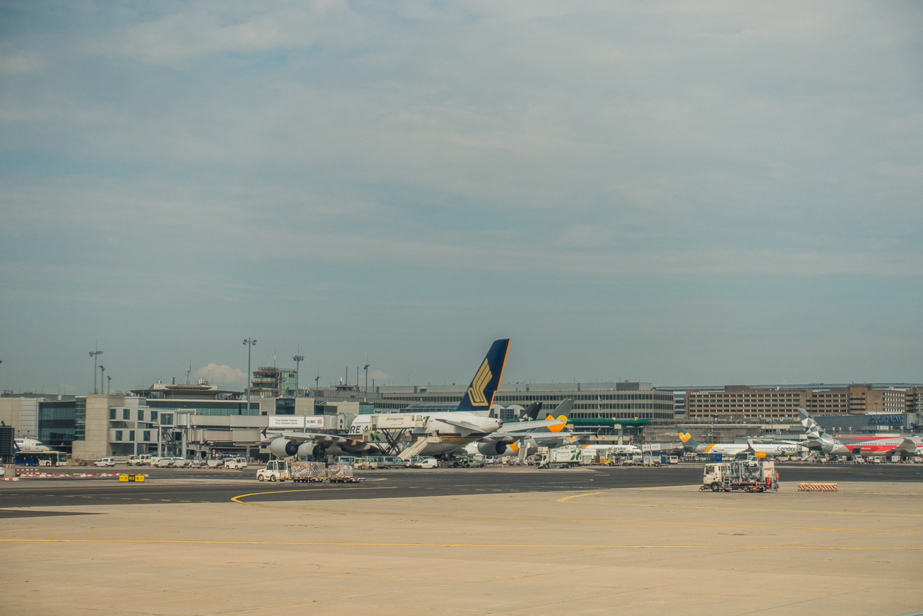 Blick aus der Embraer 175 von Frankfurt nach Amsterdam 