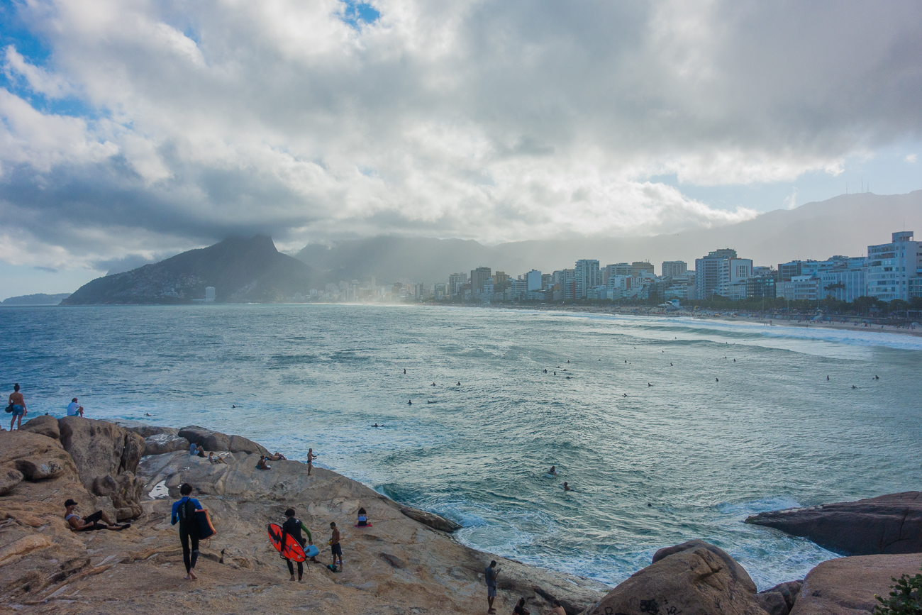Blick über den Strand von Ipanema