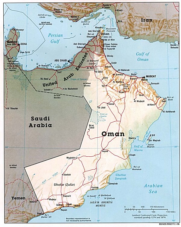 Oman: bersichtskarte