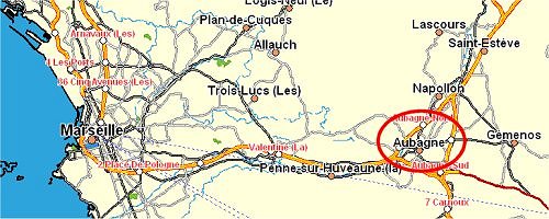 Lage von Aubagne